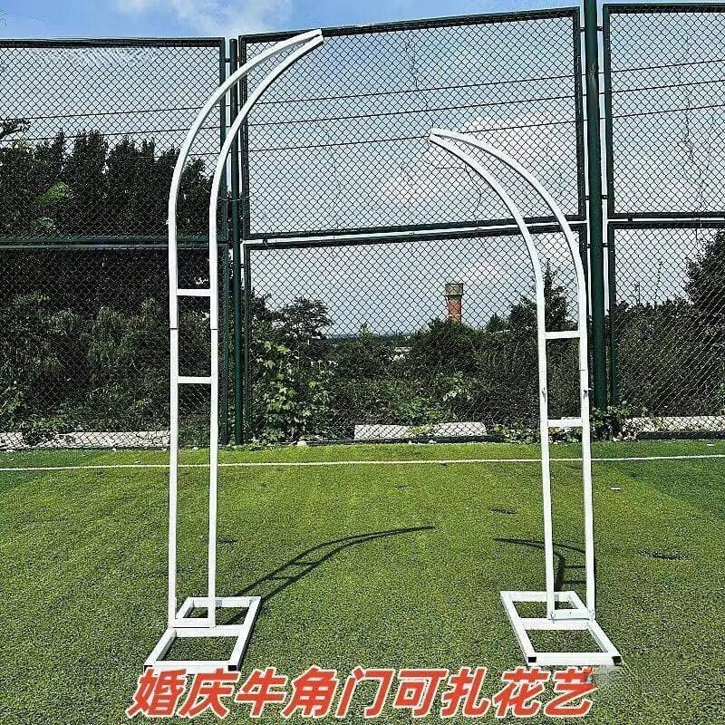 New Wedding Iron Arch Flower Stand Bull Horn Door Goat Horn Door Outdoor Wedding Decoration Arch Doorway Decor