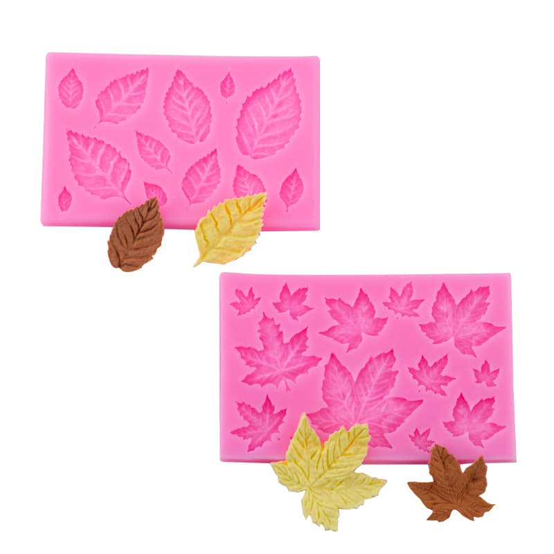 A variety of leaves Maple Leaf silicone mold leaf collection sugar silicone mold cake decoration mold