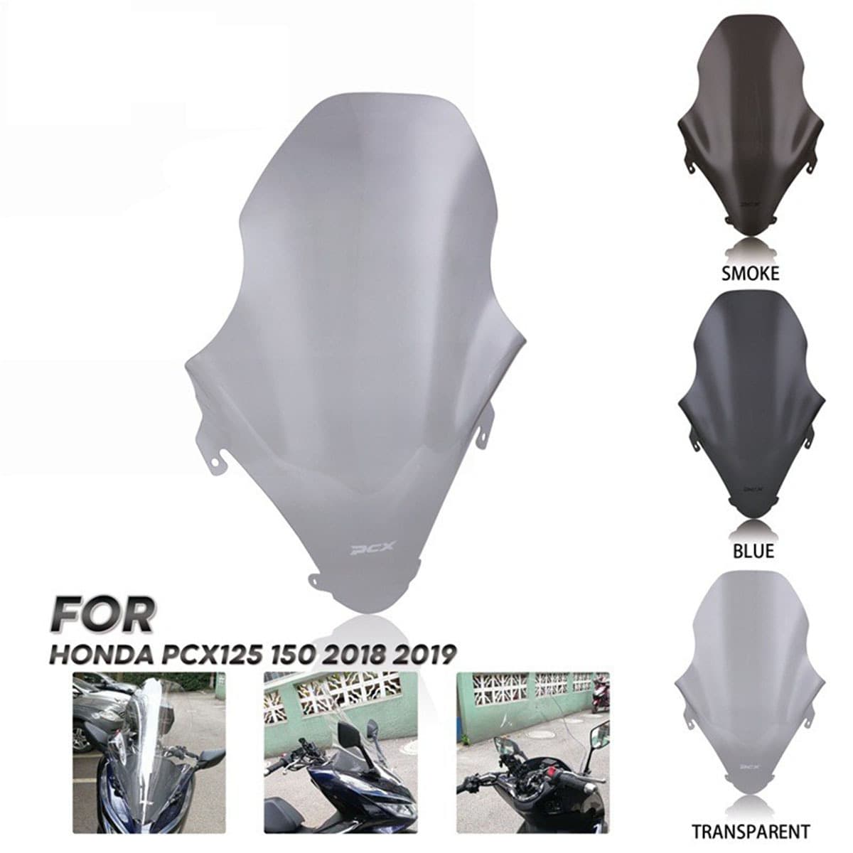 Motorcycle modification and heightening windshield suitable for Wuyang Honda PCX125 150 18-19 windshield HD