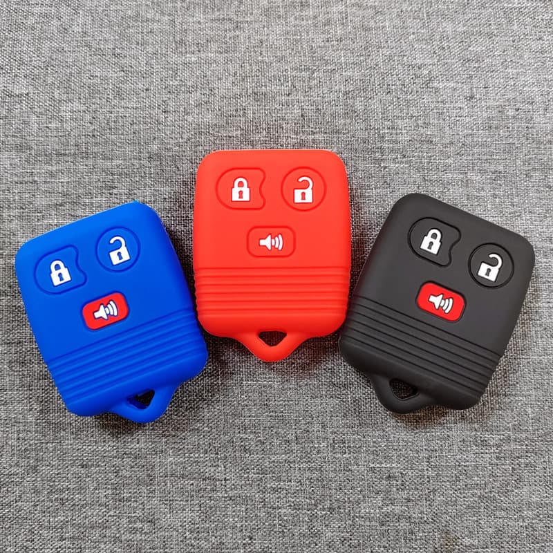 Silicone Protective Case for Ford 3-Button Lincoln Old Escape Explorer Pickup F650 Car Remote Key