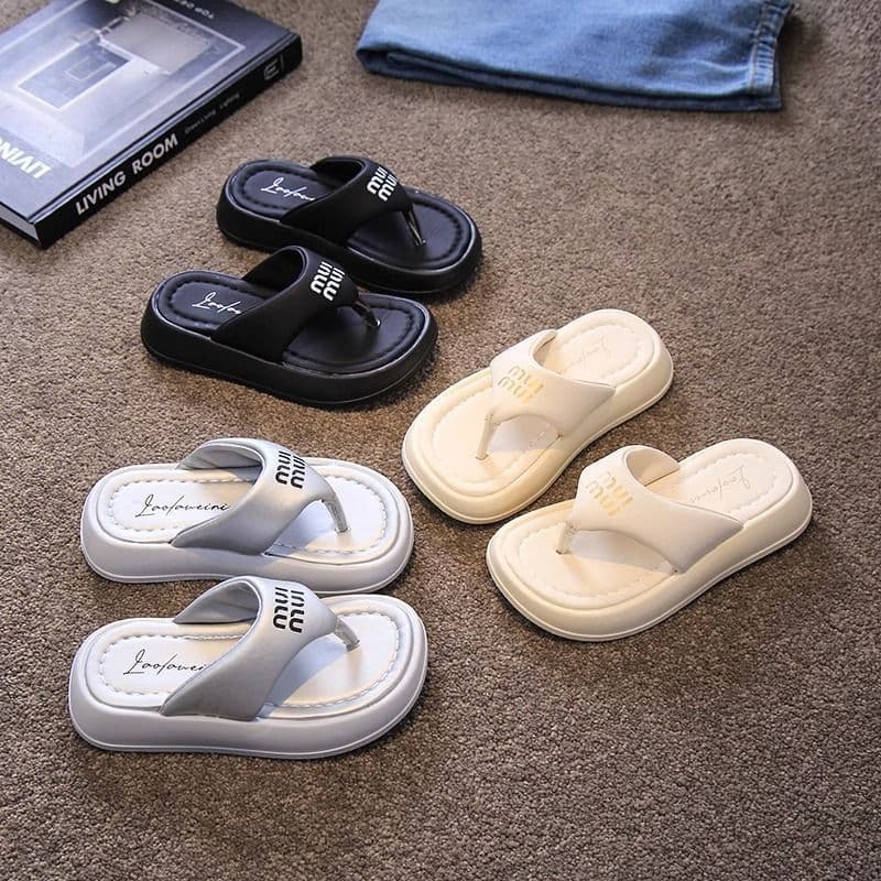 Children's Platform Thick Sole Height-Increasing Flip Flops 2026 Summer New Cloud-Like Comfort Outdoor Girls' Casual Sandals