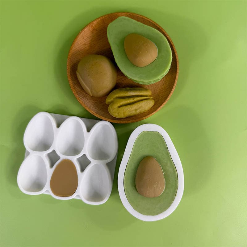 3D avocado chocolate silicone mold simulated avocado cake mold diy French mousse baking tool