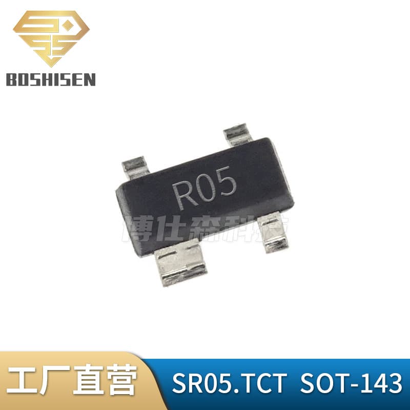 Original factory direct sales SR05.TCT silkscreened R05 SOT-143 5V unidirectional TVS/ESD electrostatic protection diode