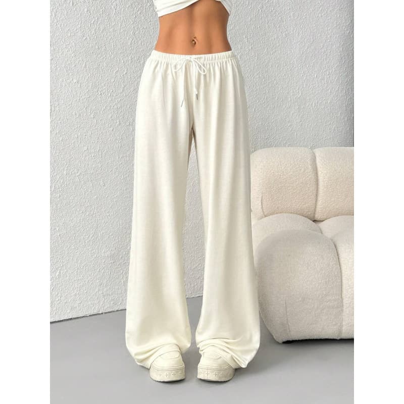 W 44252 High Waist Sweatpants High-Waisted Wide-Leg Sweatpants Cross-Border Aliexpress Amazon