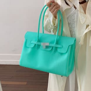 Kiiikiii Style Jelly Bag Kelly Bag Summer New Commuter Tote Bag Fashion Large Capacity Underarm Bag for Women