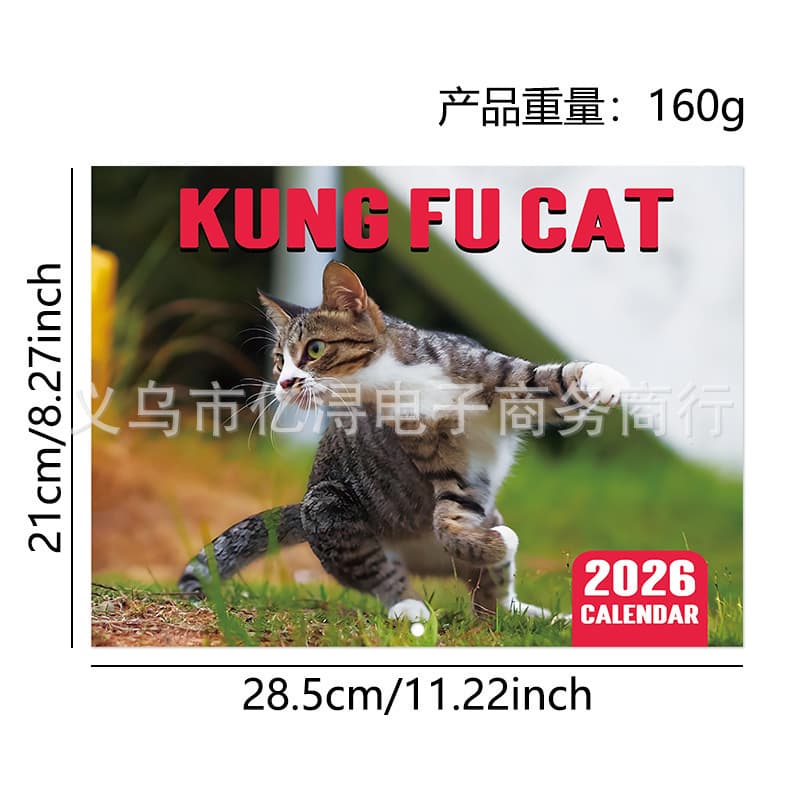 New Cross-Border 2026 Calendar Collection - Funny & Quirky Pet Cat and Dog Wall Calendar and Desk Calendar