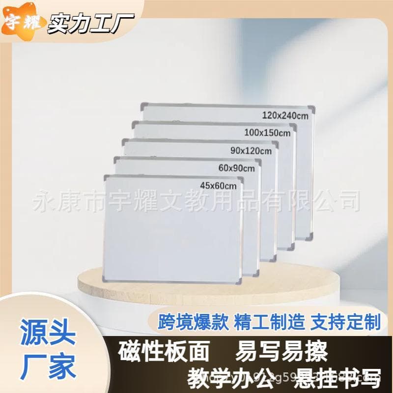 Magnetic Whiteboard Blackboard Magnetic Memo Board, Wall-Mounted Office Green Board, Teaching Home Use Sliding Writing Board Double-Sided Whiteboard