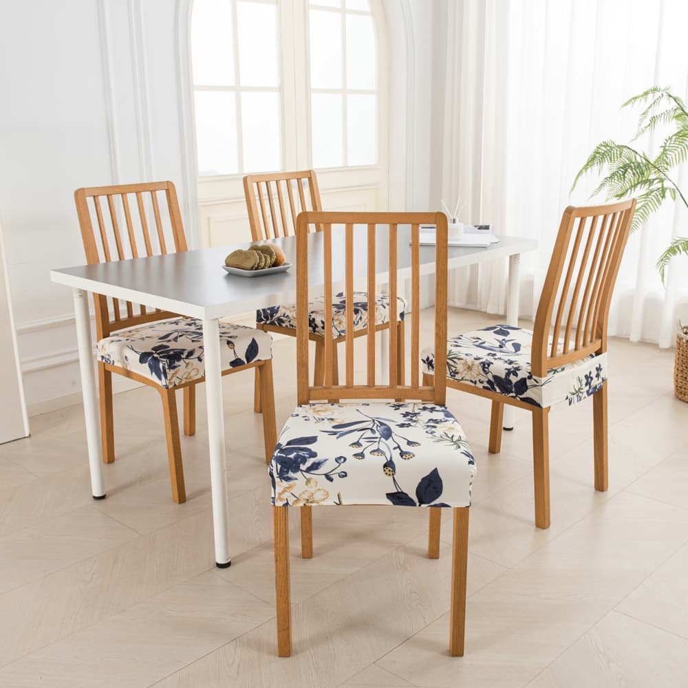 Four Seasons Printed Cushion Cover with Buckle, Chair Seat Cover, Hotel Dining Chair Cover, Home Square Cushion Cover Wholesale