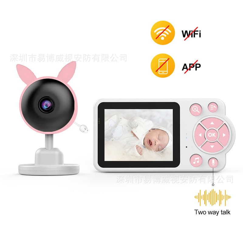 2.8-inch Wireless Baby Monitor with Baby Cry Detection, Night Vision, Two-Way Talk, and Scheduled Feeding Reminder