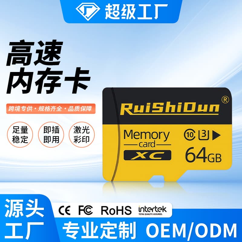 Ruishton Memory Card 512GB High-Speed Dash Cam Storage Card 256GB Surveillance Camera Phone TF Card