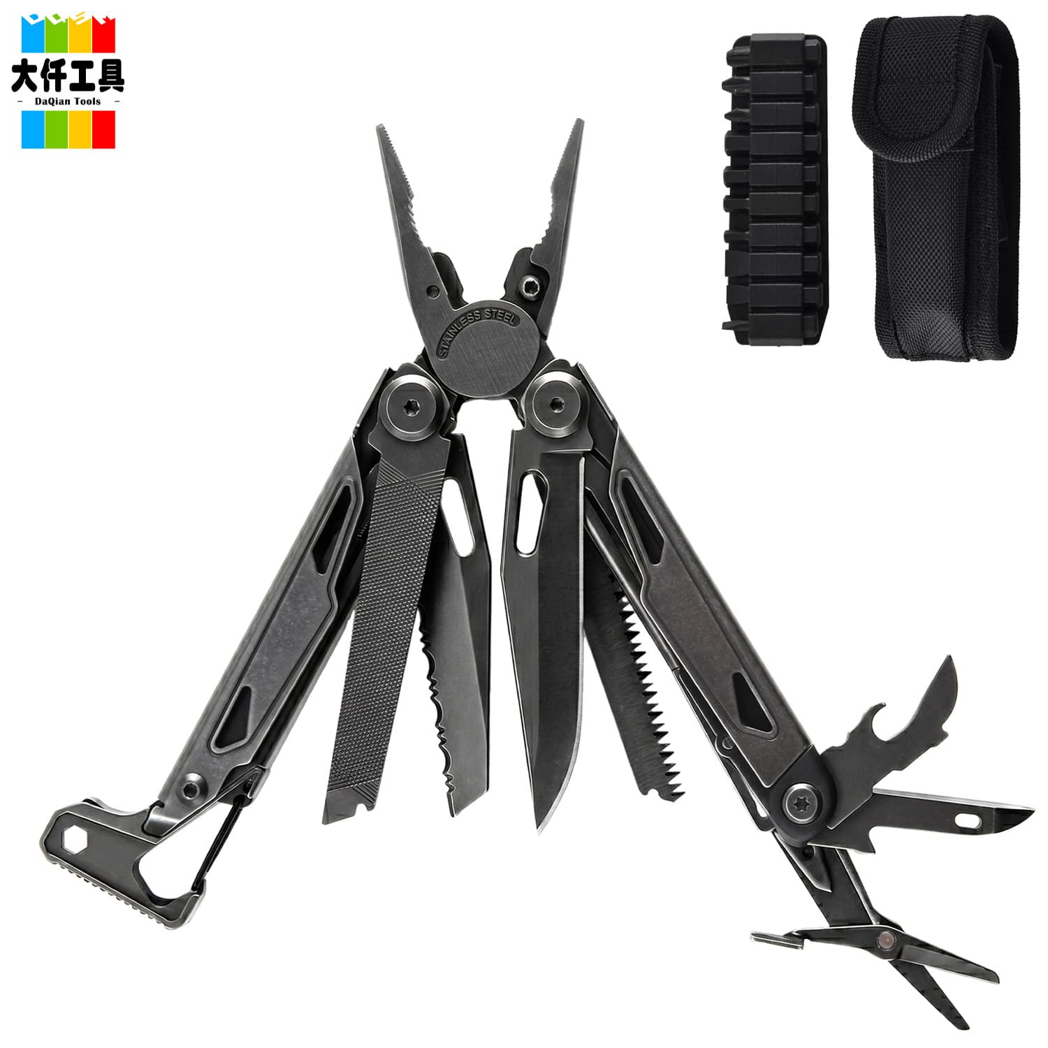 Outdoor multifunctional tool pliers camping folding knife scissors pliers combination hardware tools Amazon cross-border hot product