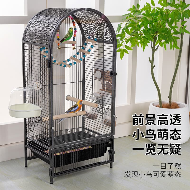 Cross-border Bird Cage Bird Villa Parrot Cage Landscape Bird Cage Cockatiel Lovebird Large Villa Home Acrylic Bird Cage