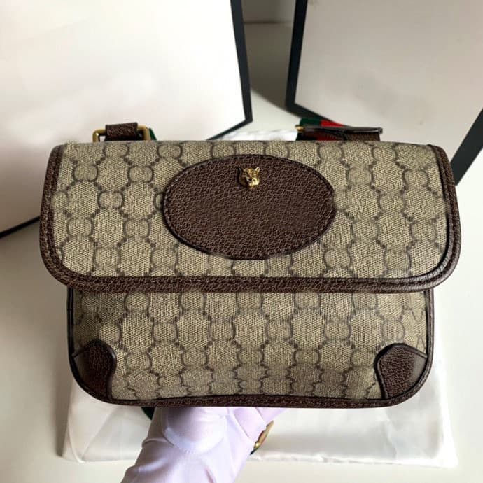 G's Double G Suprememini Tiger Head Chest Bag Waist Bag Men's and Women's Xiao Zhan Same Style Crossbody Waist Bag Internet Celebrity Trendy Brand