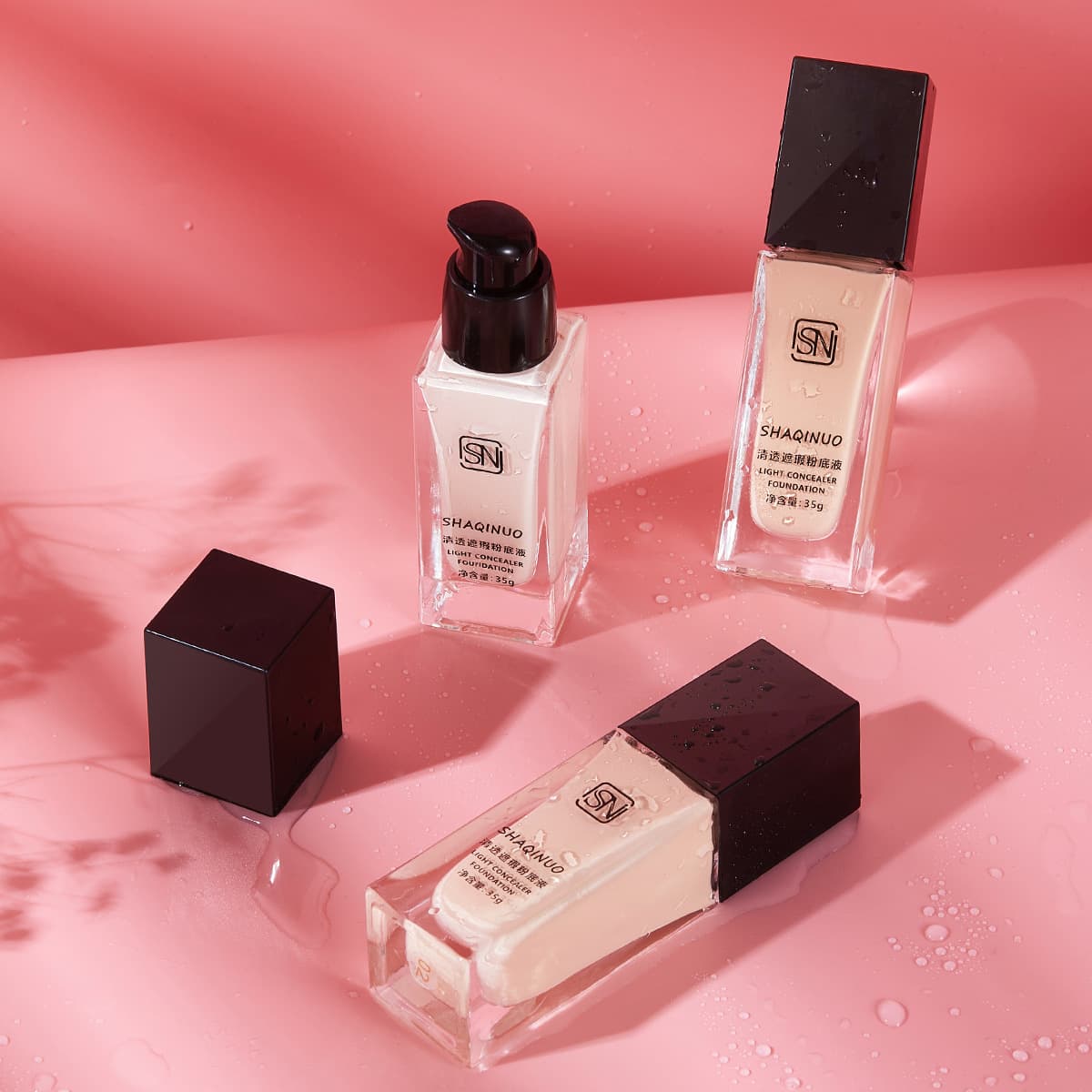 shaqinuo Internet Celebrity Liquid Foundation Concealer Long-Lasting Cushion BB Cream Stick Base Moisturizing Girl Foundation Cream