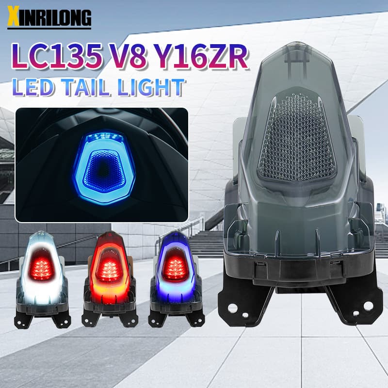 New Sunlong LED Motorcycle Tail Light Brake Light Running Light for Yamaha Y16ZR LC135 V8 Modification High Quality PC+LED Material