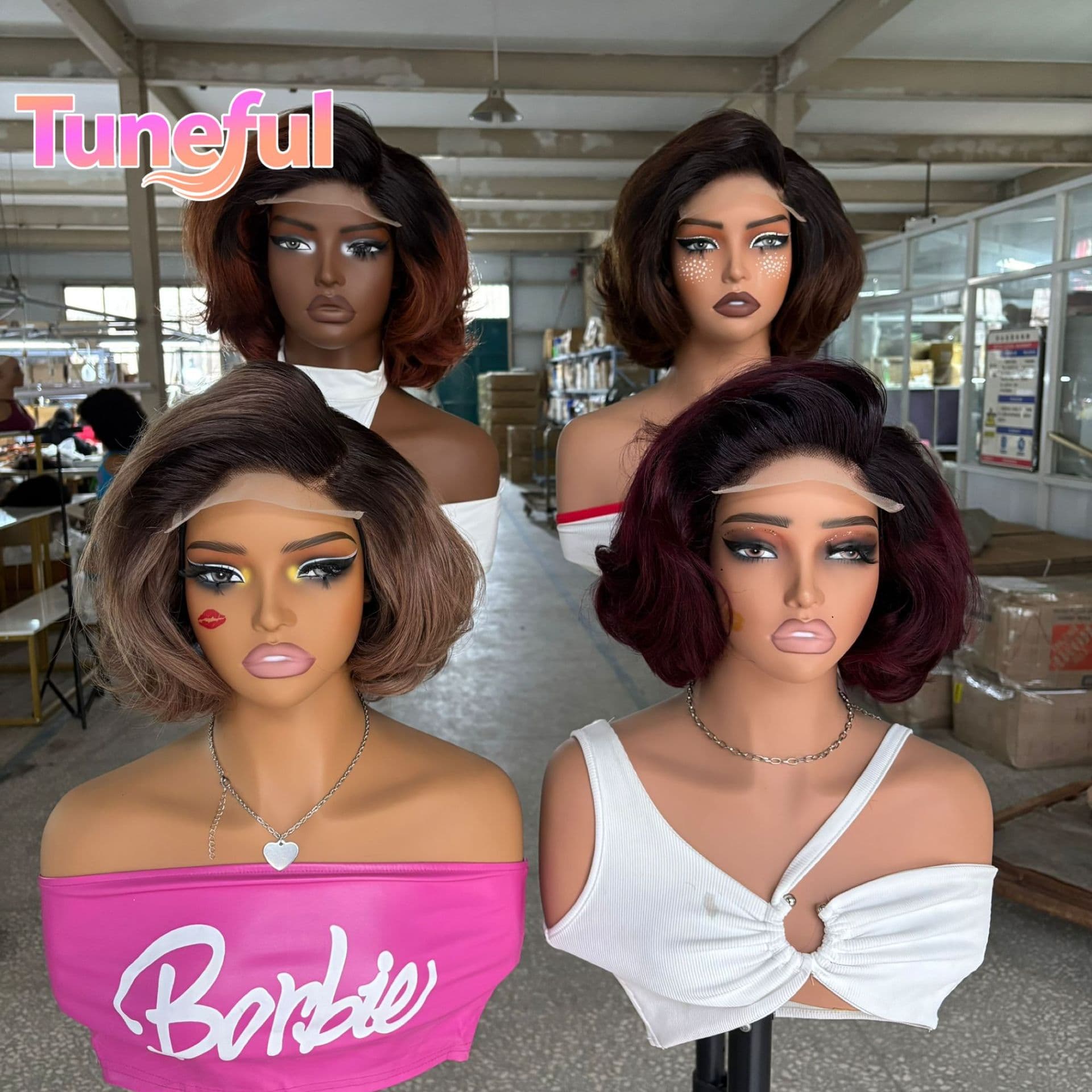 300% DD Vietnam Hair Layered Cut Lace Wig Front Lace Wig African Wig
