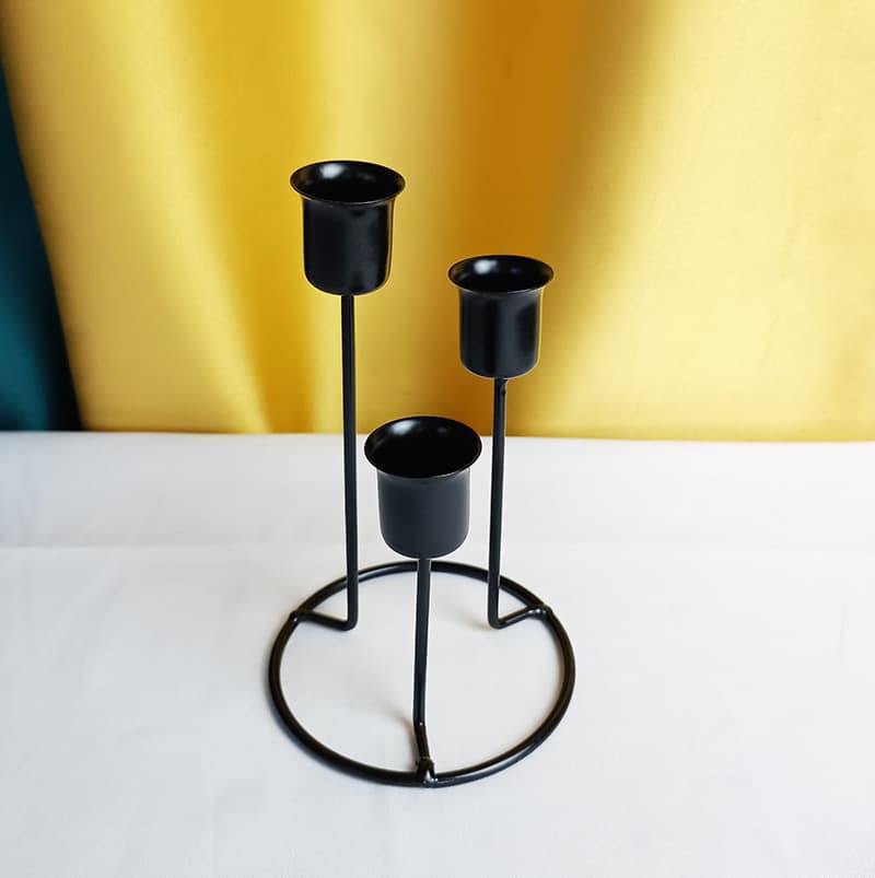 Cross-border Direct Sales Iron Multi-head Candleholder Romantic Time Iron Decoration Restaurant Bedroom Ornament Film and TV Wedding Prop