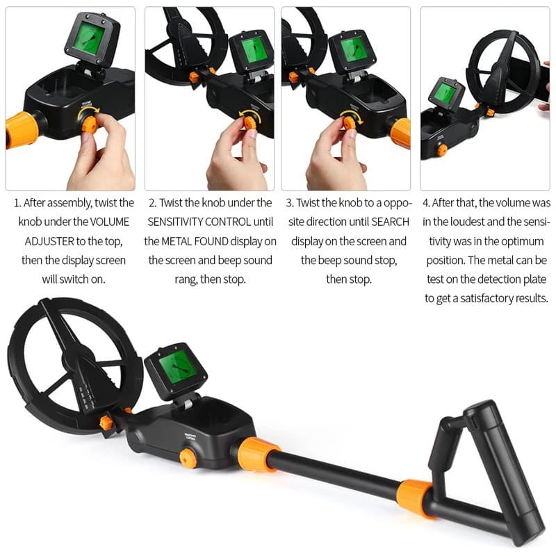 Underground Metal Detector MD1008A Directional Detection Analog Mine Detection Science Educational Parent-Child Treasure Finder for Kids