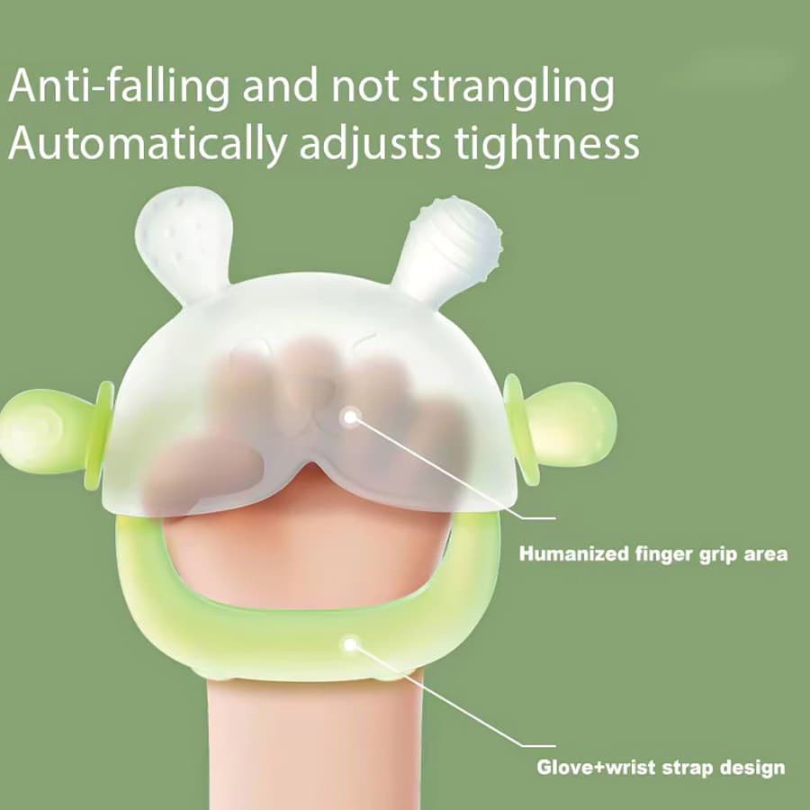 Silicone Anti-Biting Rabbit Soothing Teether, Wearable Teether, Teething Stick, Oral Stage Anti-Biting Boilable Chew Toy