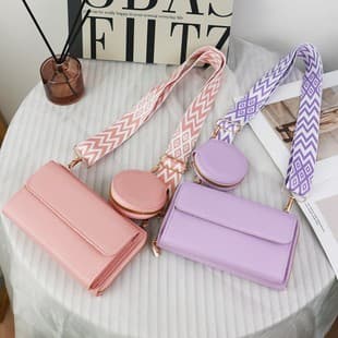 Cross-border Hot Selling Crossbody Phone Bag for Women, Japanese Ins Niche Design Shoulder Bag, Multi-functional Wide Strap Mother-Child Bag