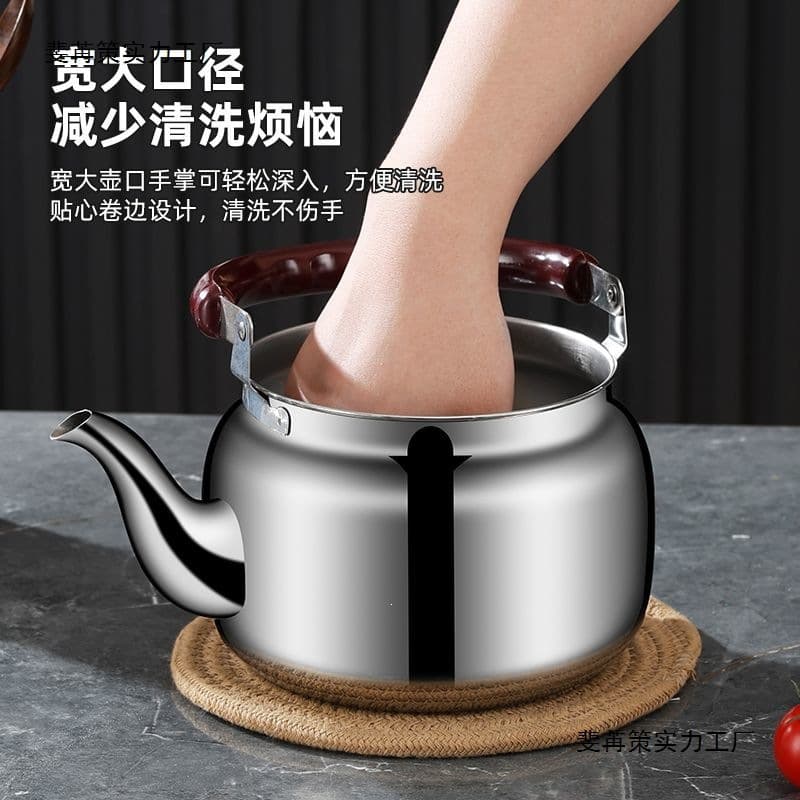 Mini Thickened Stainless Steel Kettle, Portable Induction Cooktop Tea Kettle, Traditional Style, Suitable for Outdoor and Home Use with Gas