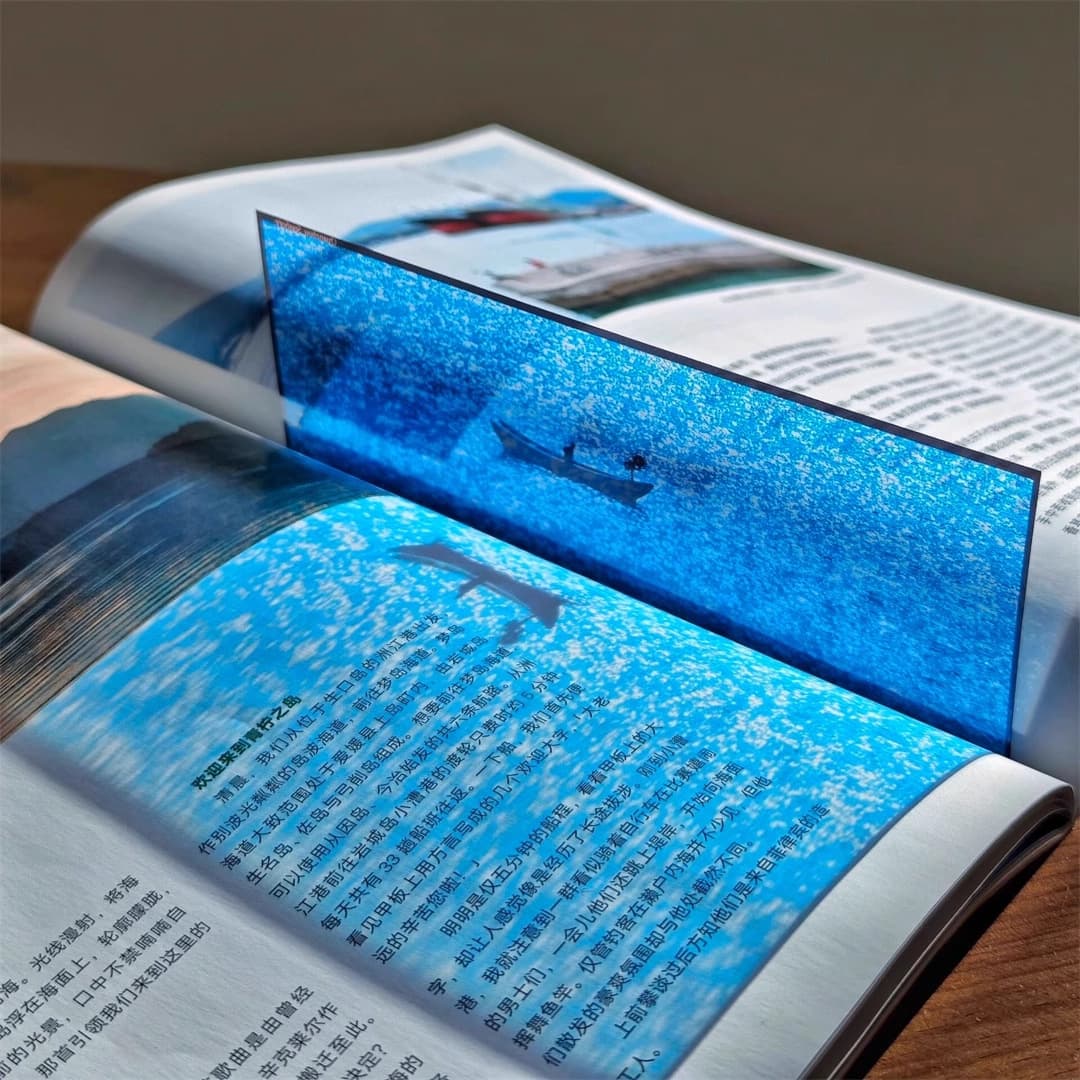 Sea scenery acrylic translucent bookmark ins high-value creative film ocean reading mark card gift