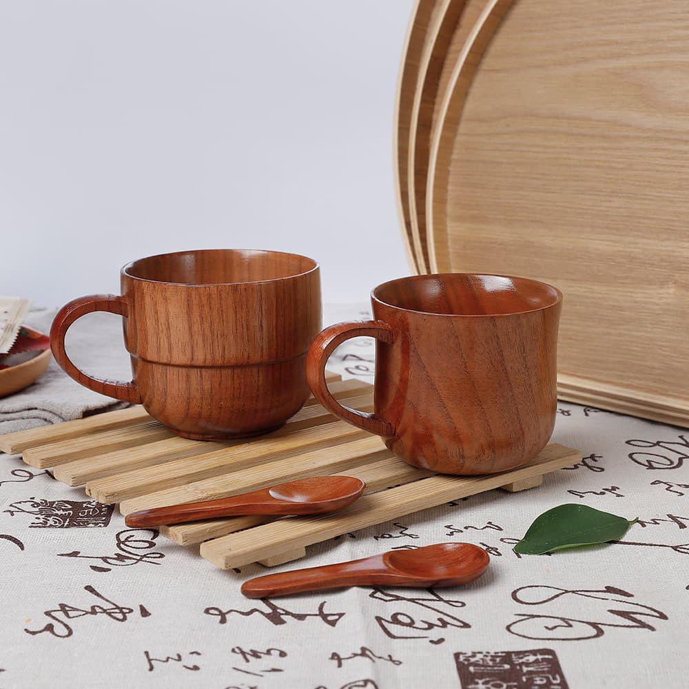 Direct from Manufacturer, Creative Solid Wood Anti-scald Chinese-style Cup, Wooden Goblet, Wholesale Wooden Water Cup