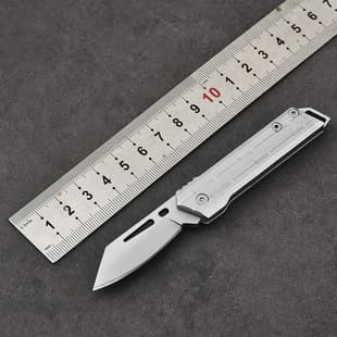 Factory Wholesale Stainless Steel Folding Knife Portable Pocket Fruit Knife Self-defense Camping Tool Outdoor Camping Folding Knife