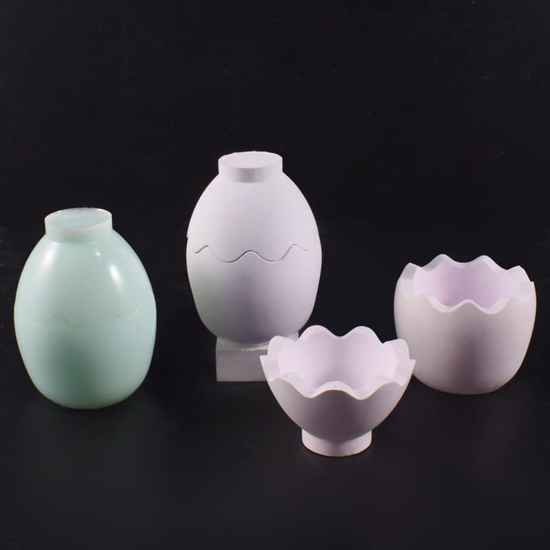 Egg Storage Box Mold Easter Egg Plaster Jar Egg Candle Cup Eggshell Flower Pot Plaster Silicone Mold