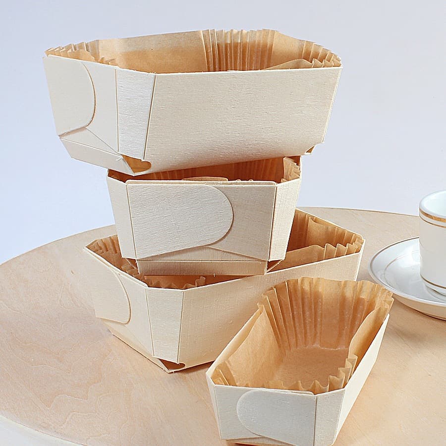 Wooden Mini Toast Box Bread Baking Mold, Oven-Safe Wood Tray, Paper Tray, Golden Pillow Cake, Date Cake, Pound Cake Mold