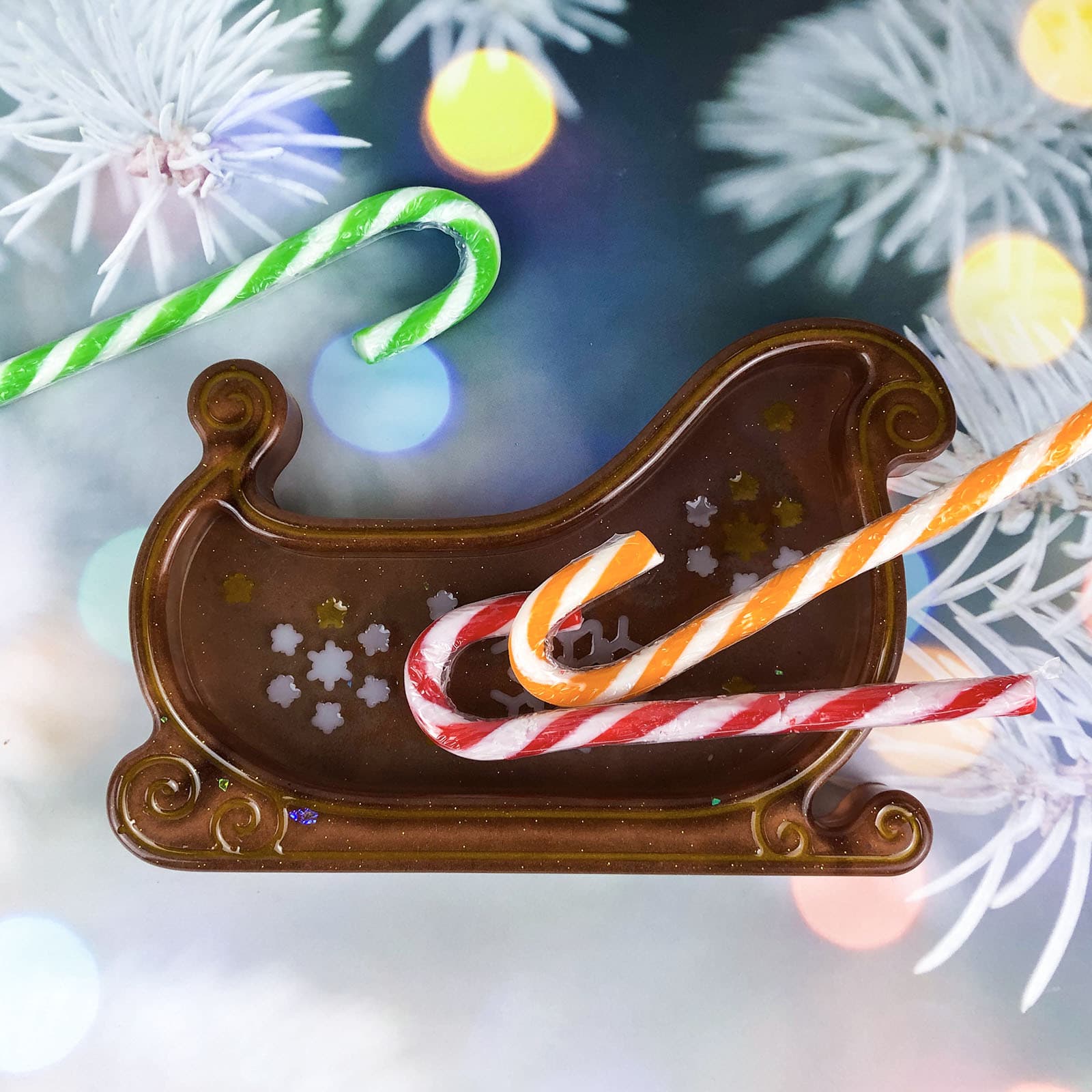 X0330 sleigh tray decoration mold, tray DIY silicone mold