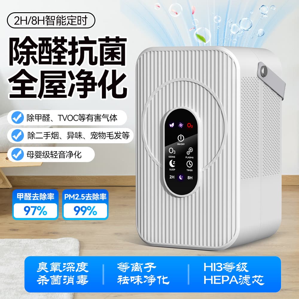 New Air Purifier for Home Use, Indoor Formaldehyde and Odor Removal, Plasma Ozone Multi-functional Desktop Purifier