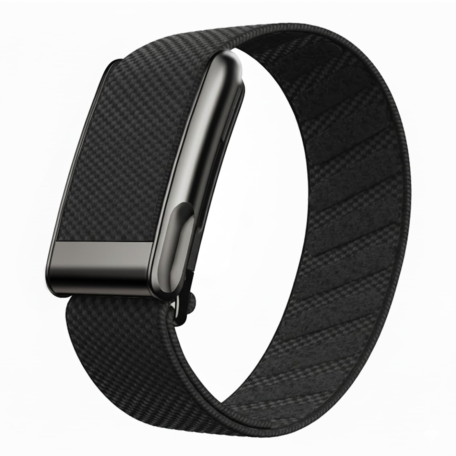 Compatible with Whoop 5.0 MG Watch Nylon Knit Waterproof Black Metal Frame Accessory Strap, Cross-Border Best Seller