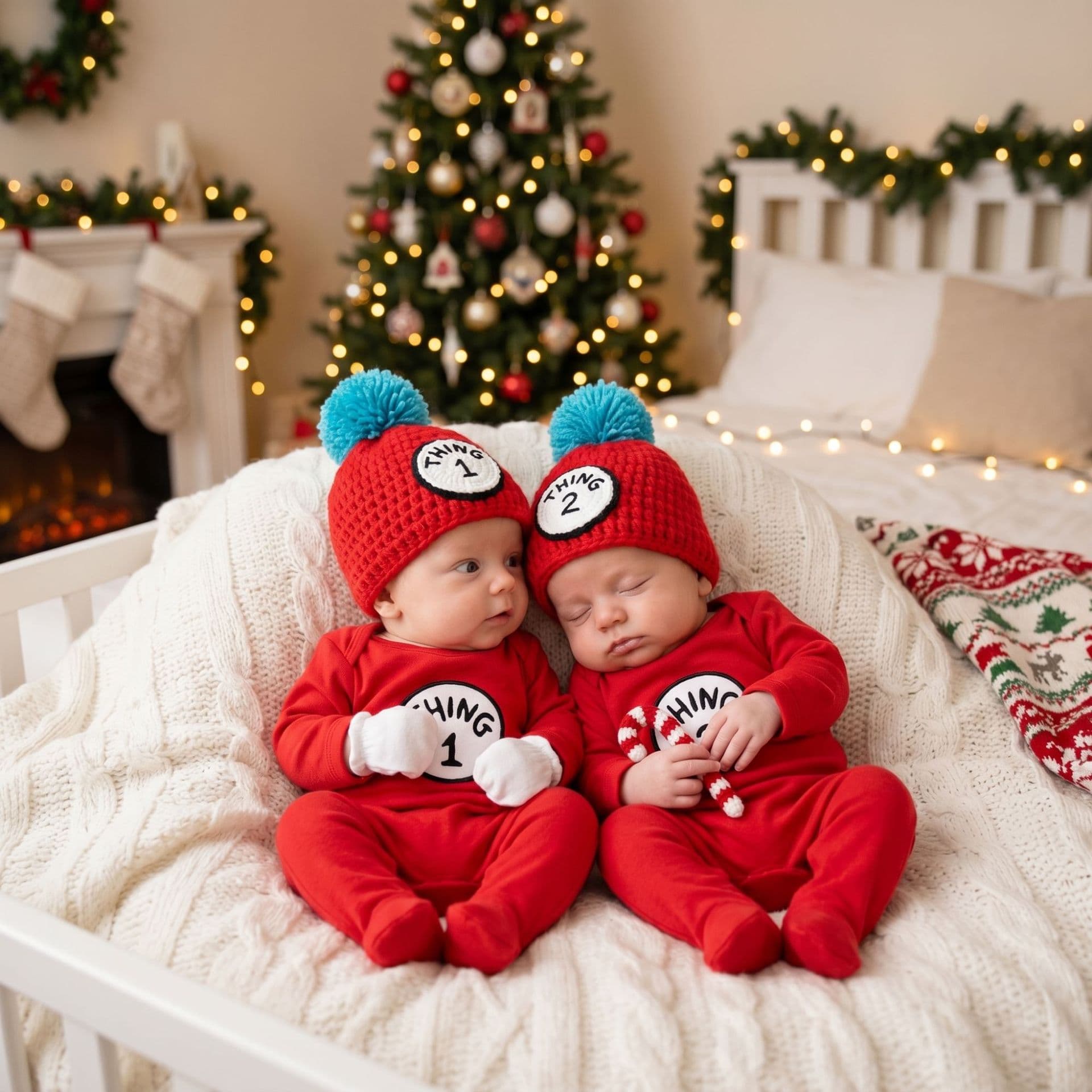 Cross-border newborn photography handmade knitted twin styling hat clock baby photo wool hat