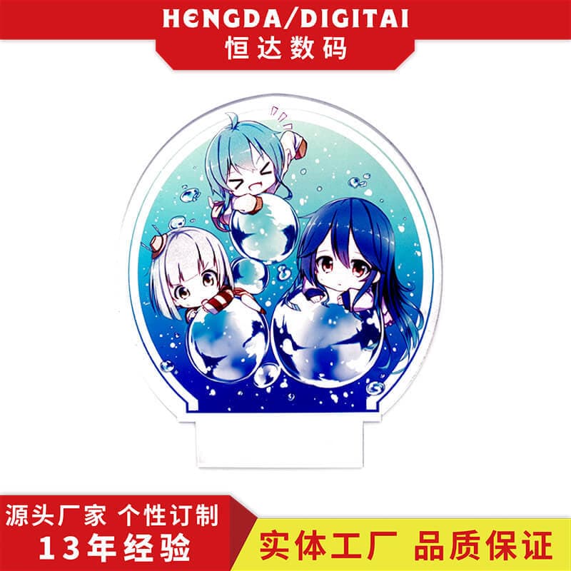 Creative DIY Transparent Acrylic Anime Star Figurine Printed Game Cartoon Peripherals Stand Ornament