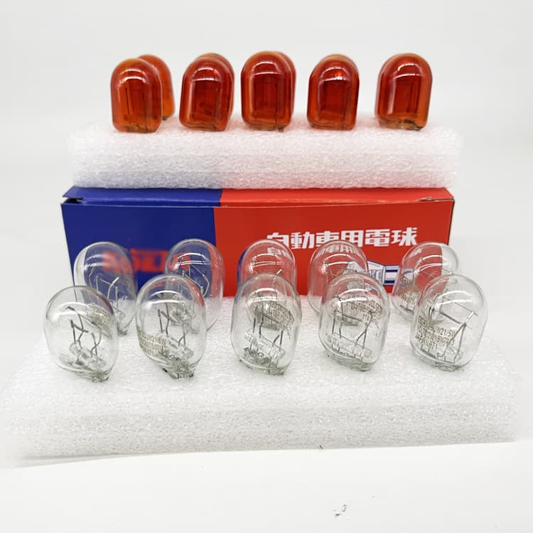 Free Shipping Car Brake Light Bulb T20 Large Plug Dual Filament Brake Light Rear Fog Light 12V 21W/5W Bulb for Japanese Cars