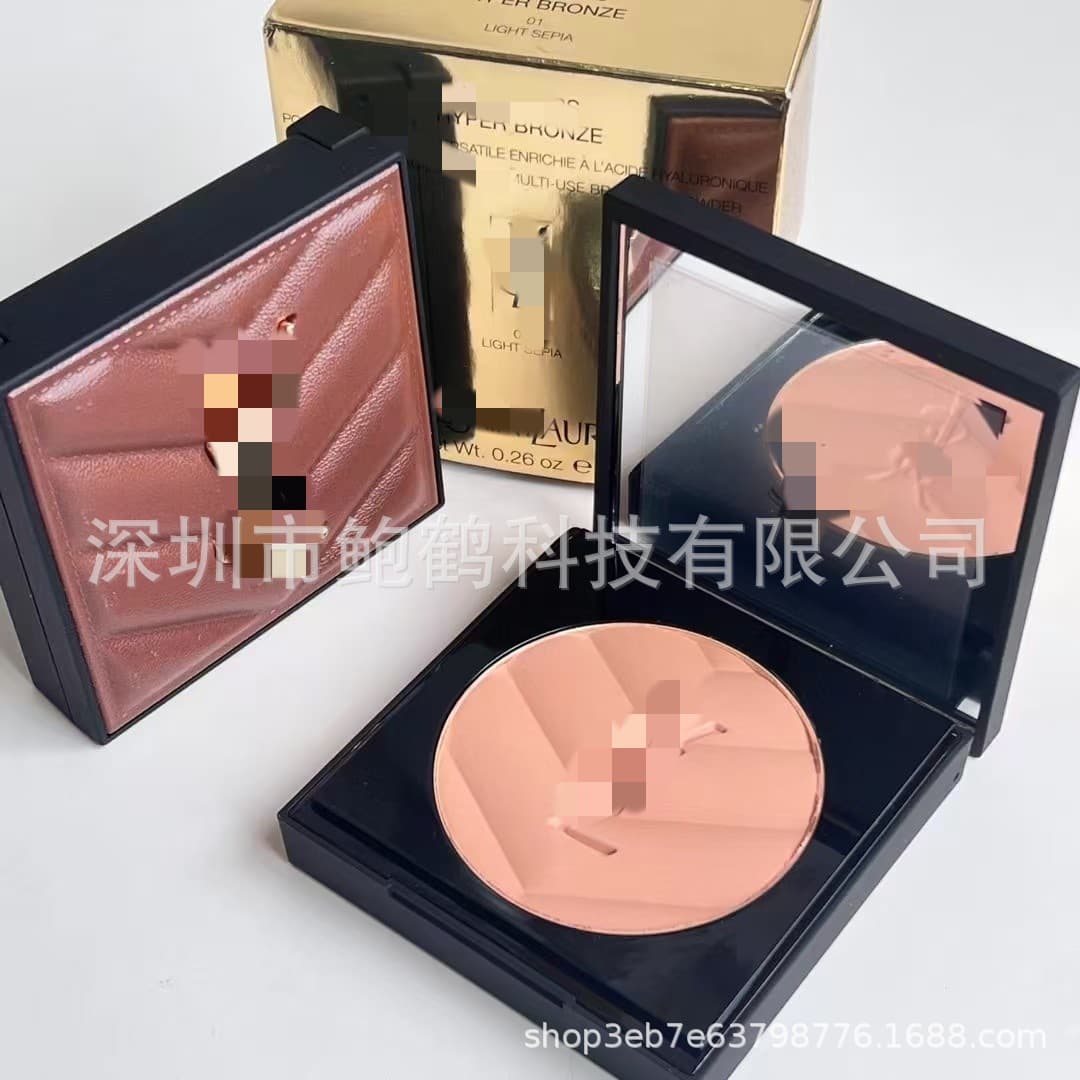Cross-border Saint bronze leather powder compact 7.5g