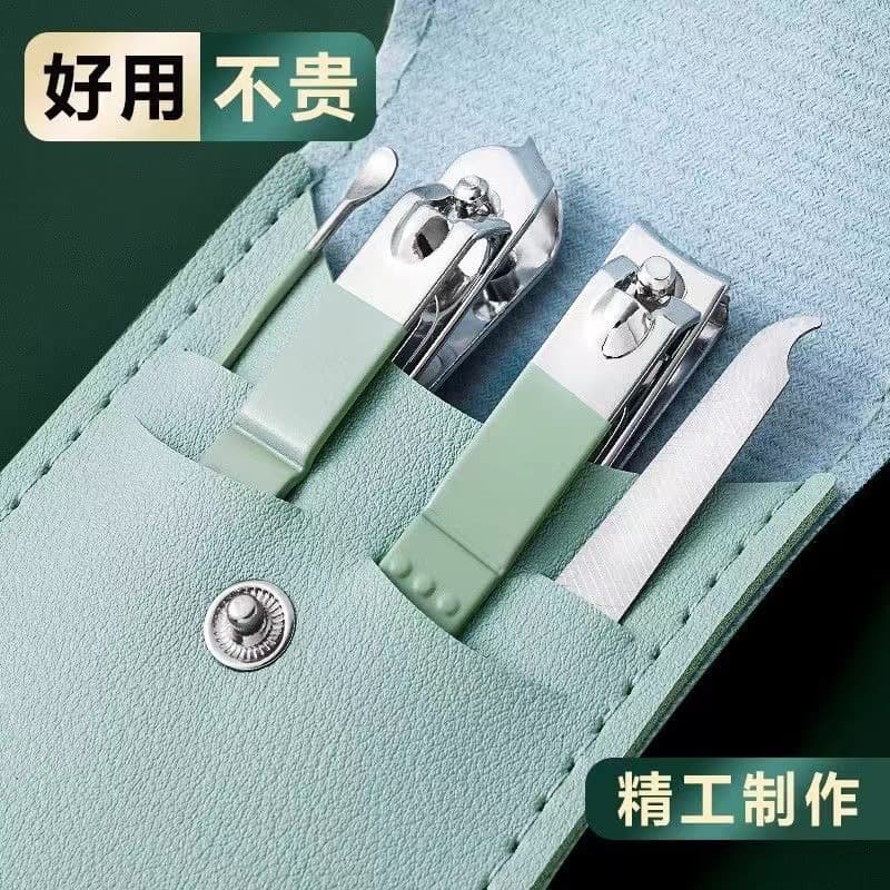 Stainless steel nail clipper set portable nail clipper household nail clipper set nail file ear scoop manicure tool