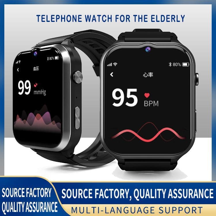 4G SIM Card Smart Watch with Electronic Fence, SOS Fall Detection, GPS Positioning, Heart Rate, Blood Pressure, Blood Oxygen