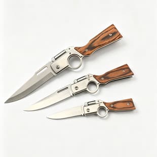 Yangjiang Outdoor Folding Knife Portable Carry Knife Camping Self-Defense Fruit Knife AK with Flashlight Tactical Knife In Stock