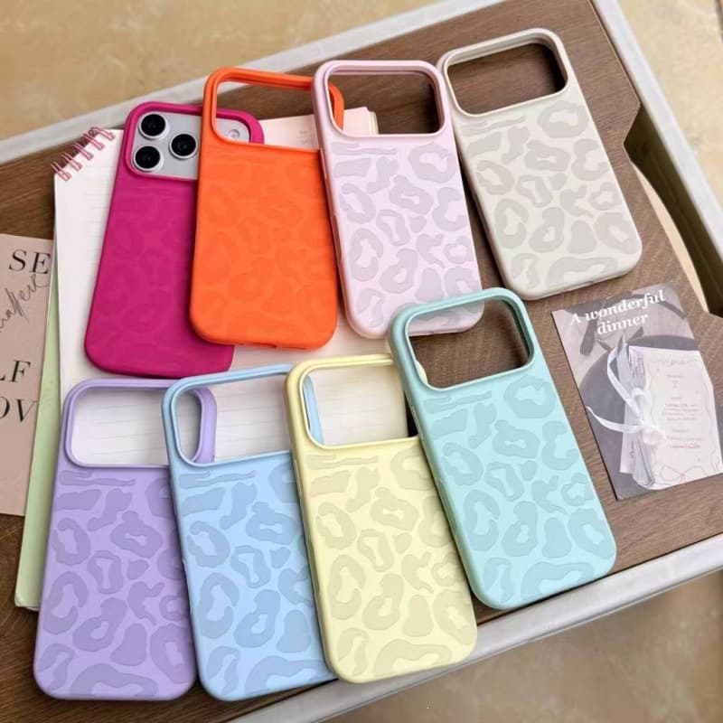 New Silicone Leopard Print Case for iPhone 17 Pro Max, Apple 16 Pro Max Fashion 15 Pro Max Protective Cover 14