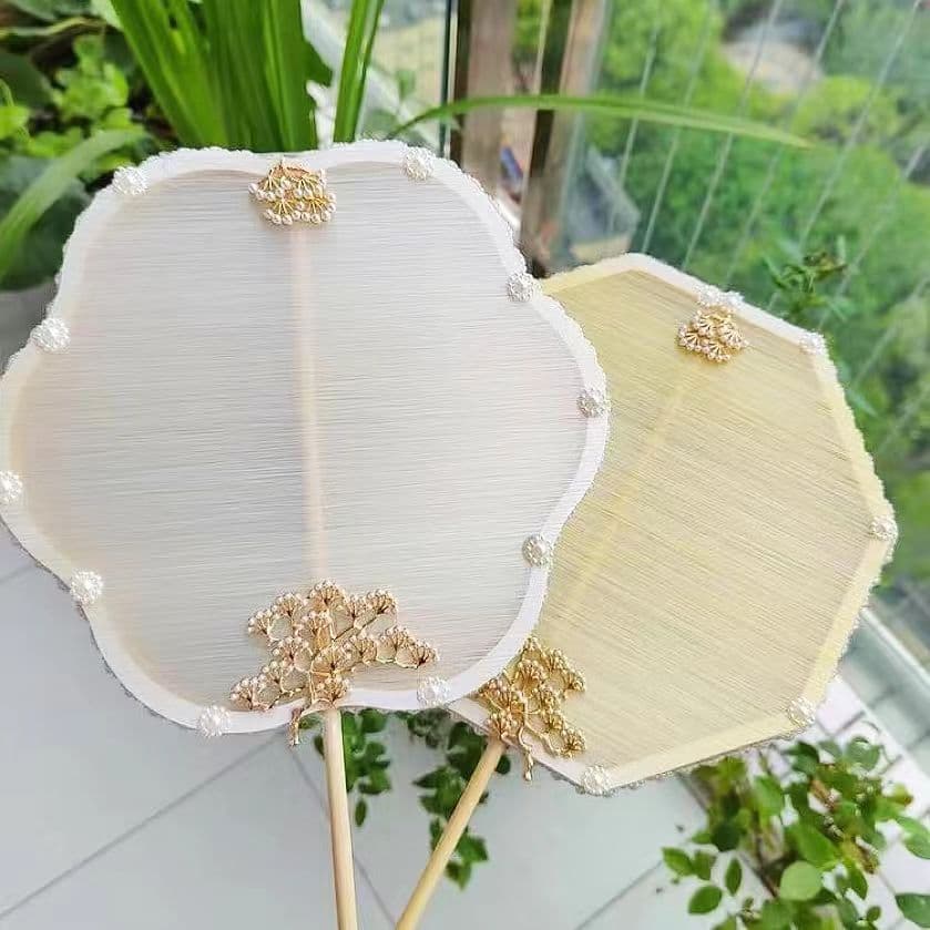 Silk Fan DIY Material Kit Handmade Frame Children's Self-Made Round Tuan Fan Frame Kindergarten Fan Decoration