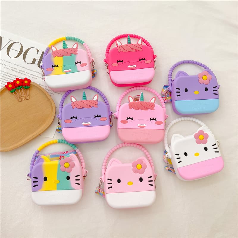 Children's Silicone Shoulder Bag New Girls Coin Purse Cartoon Cute Crossbody Bag Accessories Children's Bag Wholesale