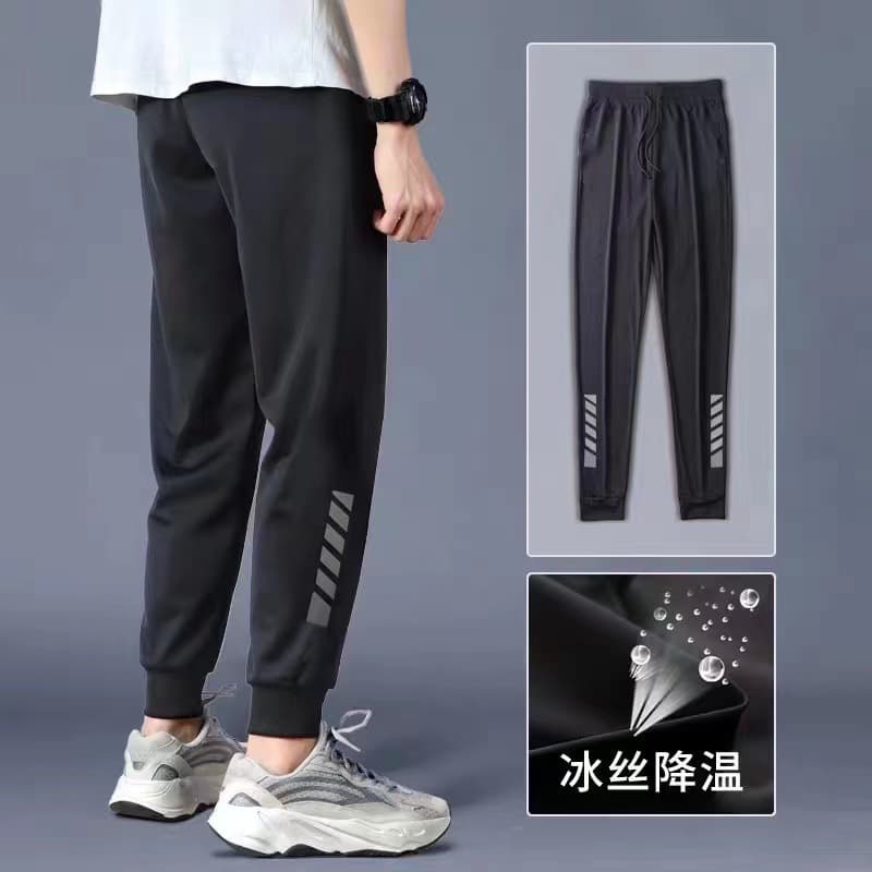 Breathable 2022 Summer Casual Pants for Men, Loose Fit Air Conditioning Pants, Men's Pants, Large Size, 9/10 Length, Stretch Sports Pants