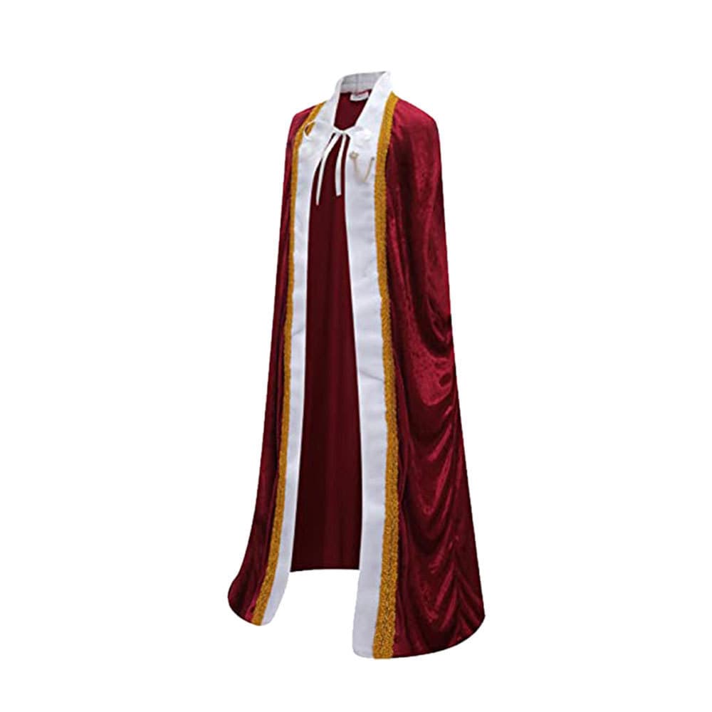 Christmas King Queen Prince Cosplay Velvet Cape Costume