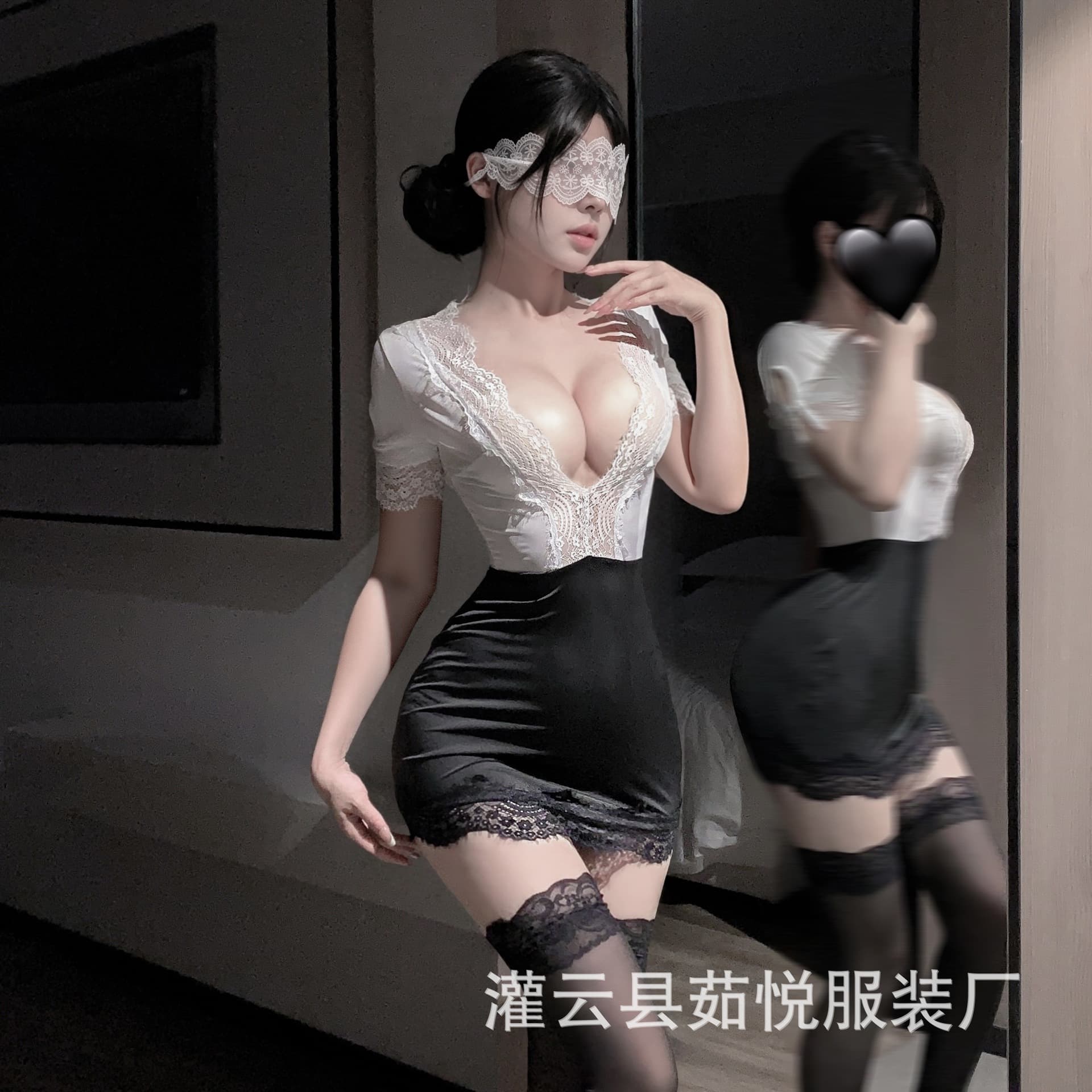 Plus Size Lingerie Sexy Temptation Date Night Easy-Off Sleepwear Small Bust Pure Desire Secretary Bodycon Hot Uniform Passion