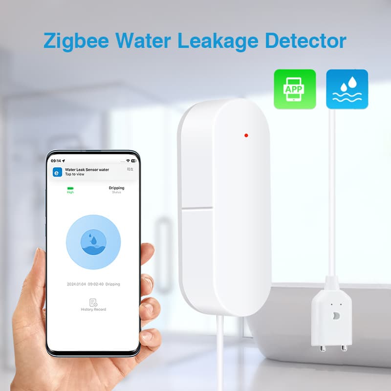 Ewelink easy micro-linked intelligent water leakage alarm household overflow water immersion detector water level alarm hot sale