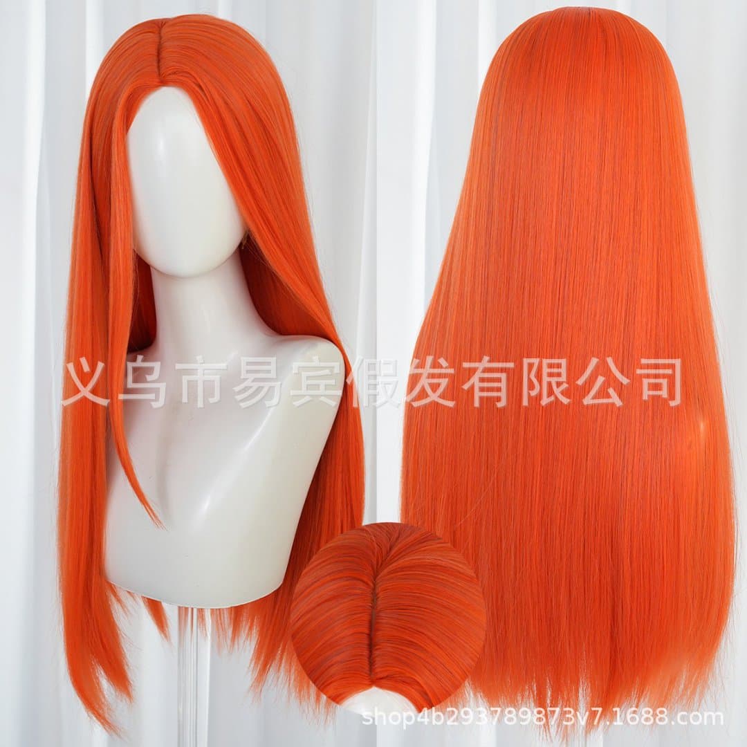 Atomic Eva cos wig invincible young hero long straight hair imitation scalp high temperature wire full headgear wholesale