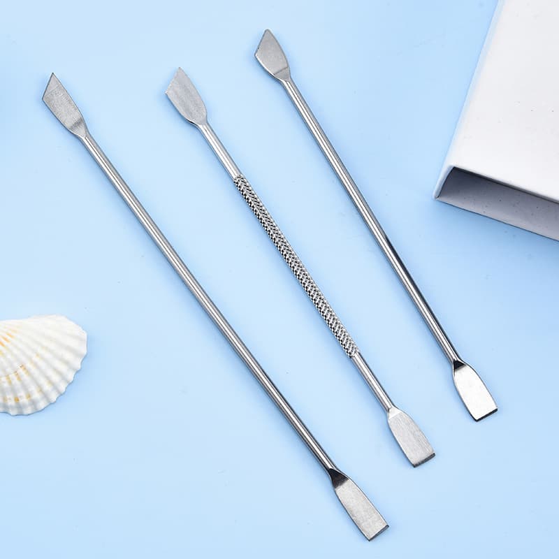 Steel push manicure special exfoliation Xiaogang double-headed ultra-thin manicure and foot nail makeup remover push knife oblique nail polish glue
