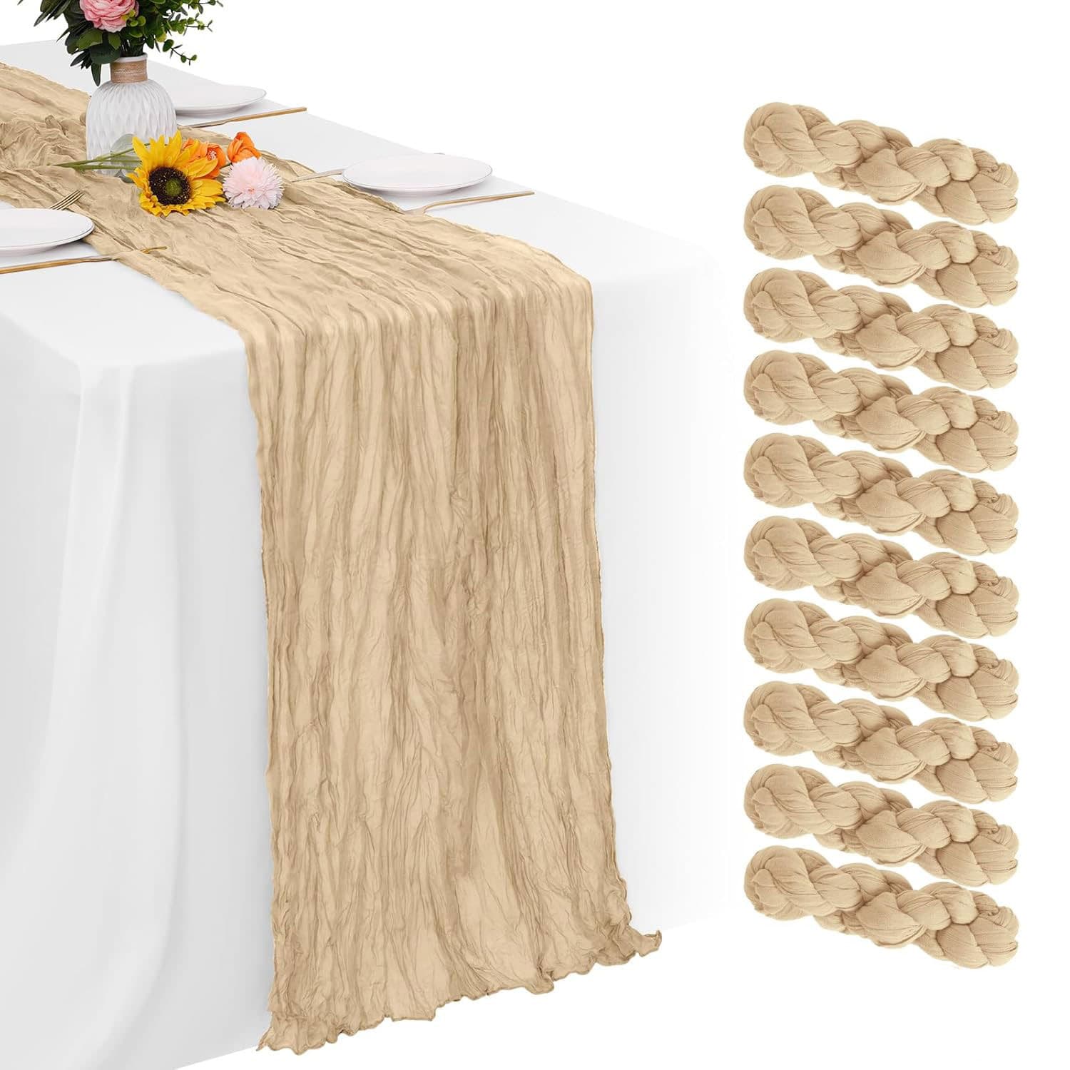 Amazon crepe table runner voile table runner boho linen floral tablecloth wedding party decoration tablecloth wholesale